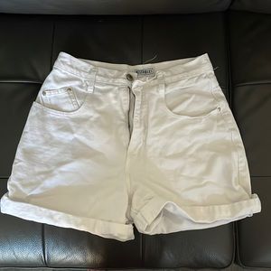 Vintage white denim shorts
